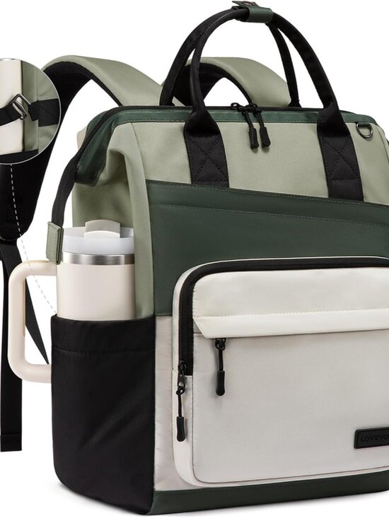 Handbags - Laptop Backpack for Women, 15.6 Inch Travel Backpack for Work College Business,